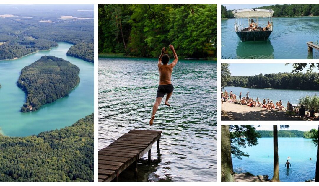 Duitsland- Berlijn . The Liepnitzsee on a hot summer day.