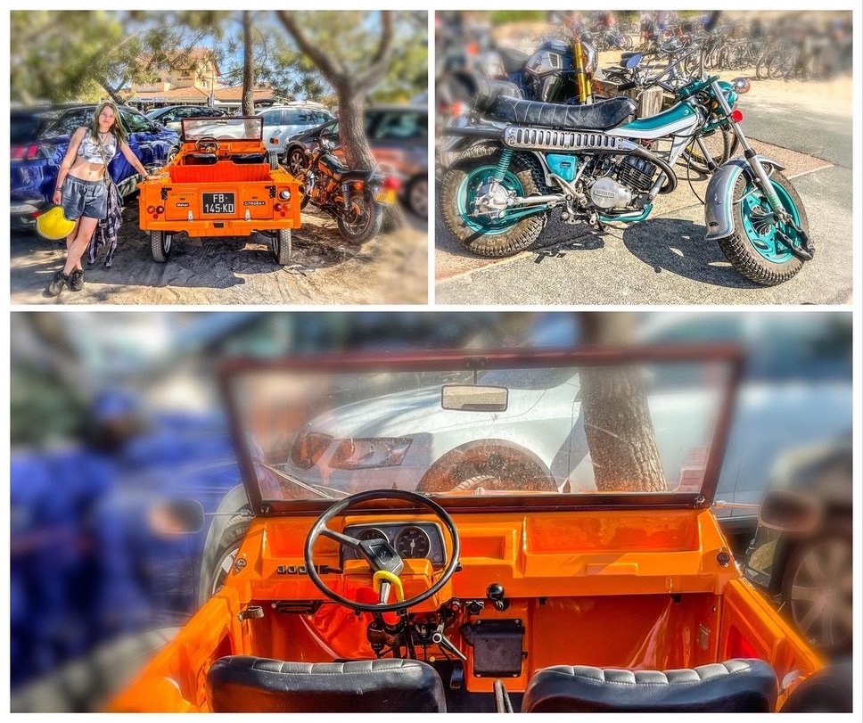 Oranje Citroen Mehari plus beach motor