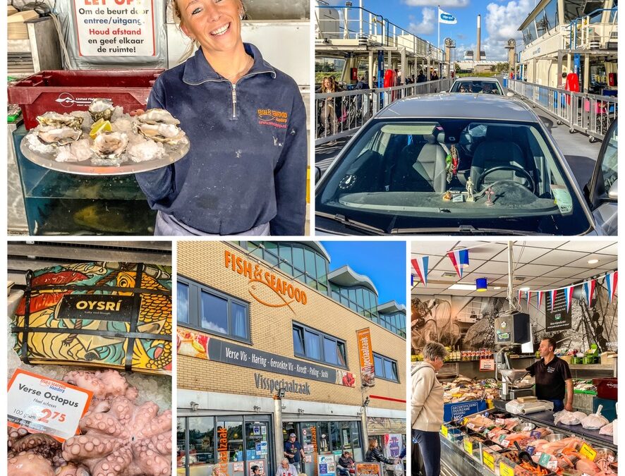 foto's van een vishandel in Ijmuiden