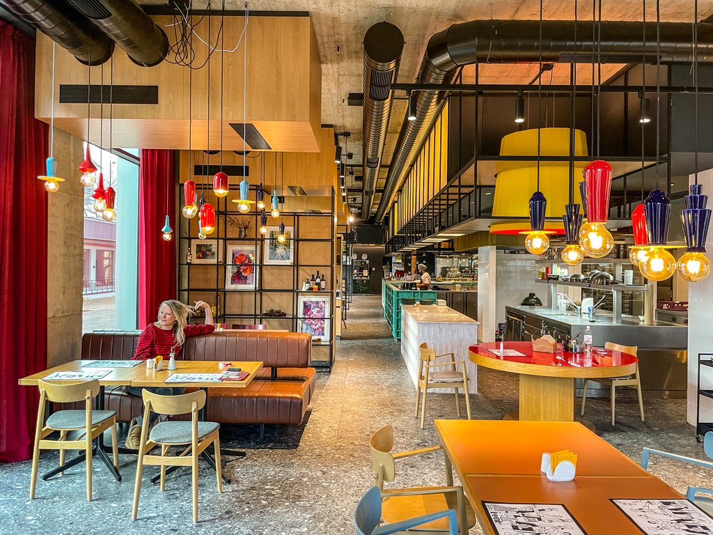 Hip interieur van Hotel Kitchen 59 in Sofia