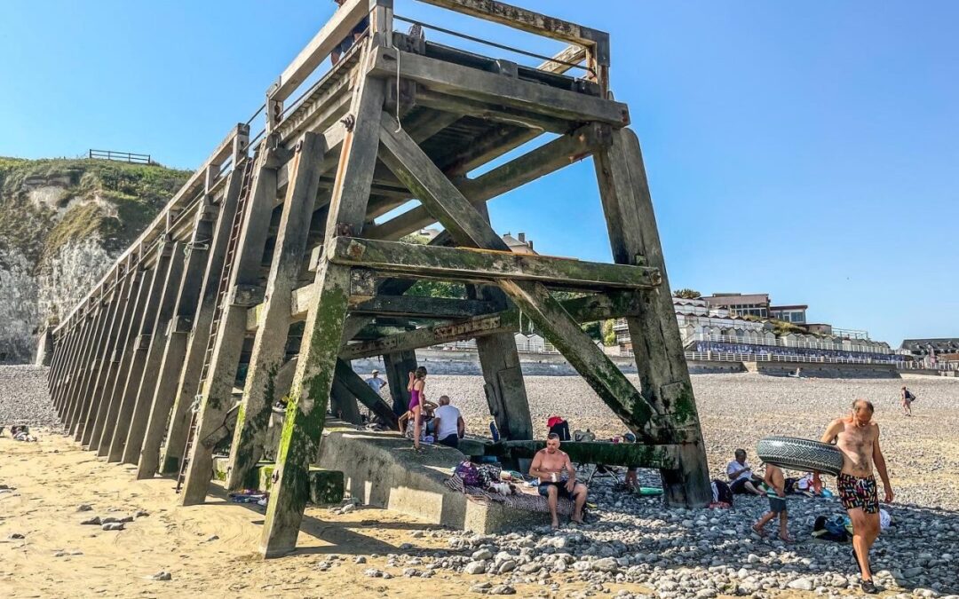 Frankrijk – Normandie -strand-  Plage de Veules-les-Roses